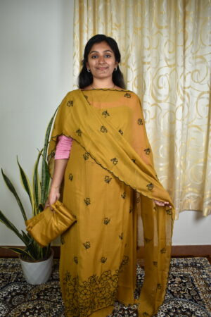 MS011 Mul chiffon salwar sets.. (sapphire blue,mustard yellow,dusty purple)