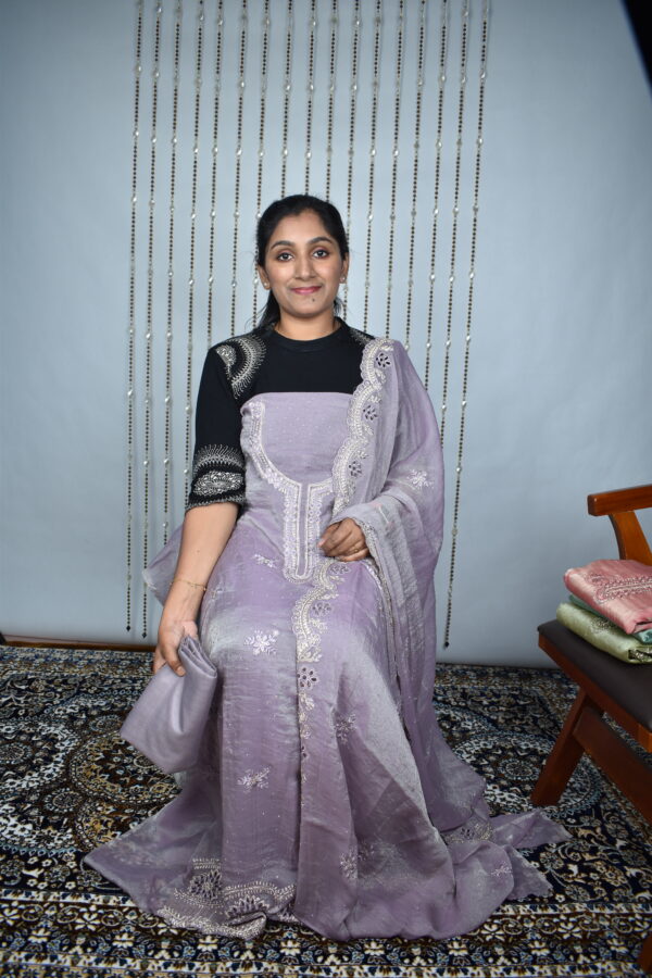 FS112 Fanti satin salwar sets.. Party wear..