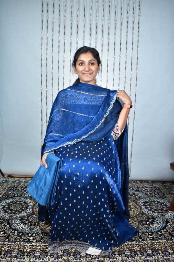 VO113 Velvet organza party wear stone worked salwar sets..