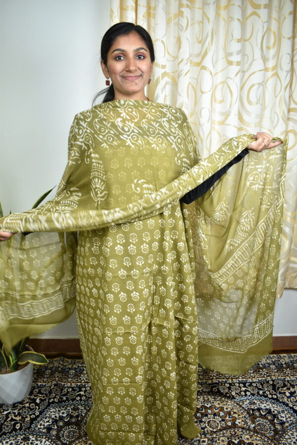 CS138 Cotton salwar sets.. shiffon dupatta..