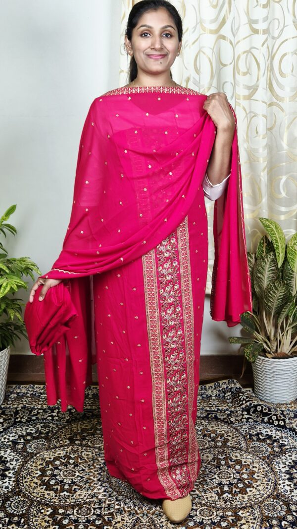 BTS230 FAUX GEORGETTE SALWAR SETS..
