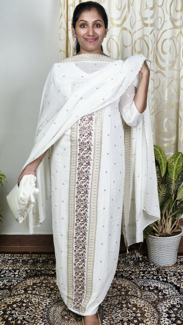 BTS230 FAUX GEORGETTE SALWAR SETS..