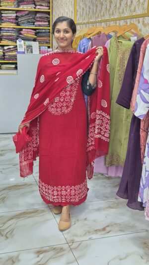 Crape georgette salwar sets..CODE : CGS254