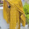 Semi rose silk salwar sets..CODE:SRS256