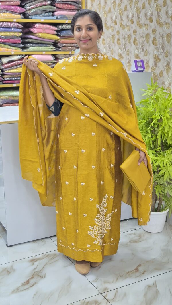 Semi rose silk salwar sets..CODE:SRS256