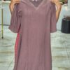 MULSHIFFON A-LINE KURTA:MST262