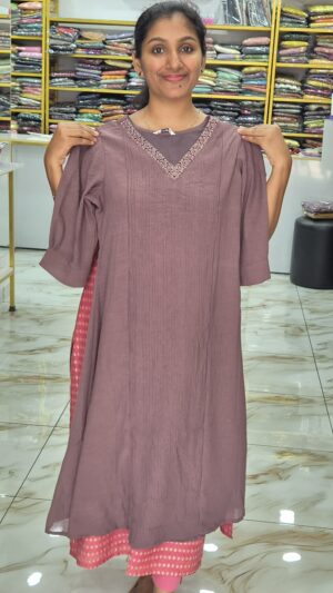 20260611_094934 MULSHIFFON A-LINE KURTA:MST262