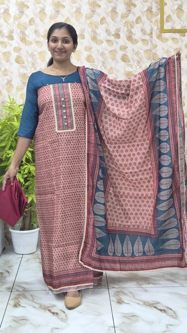 Digital Chandheri silk salwar sets..CODE:DCS264