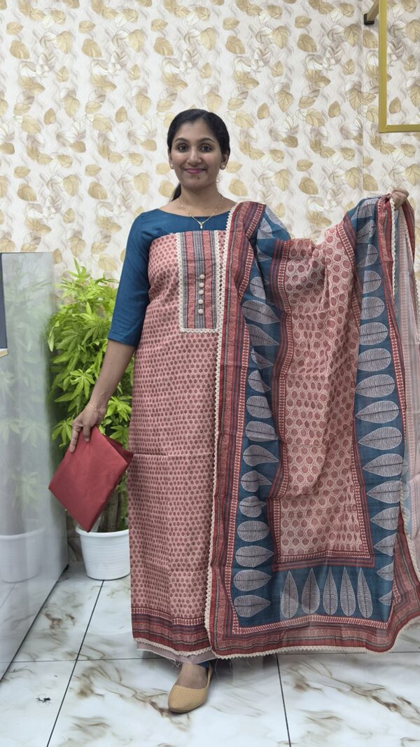 Digital Chandheri silk salwar sets..CODE:DCS264
