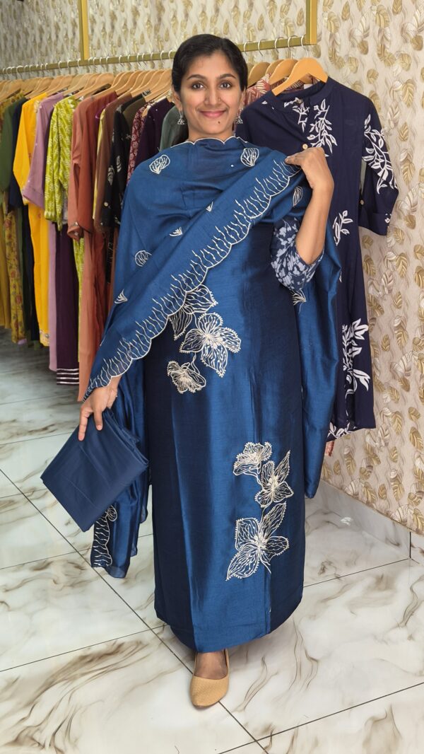 Semi rose silk salwar sets..CODE:SRS267