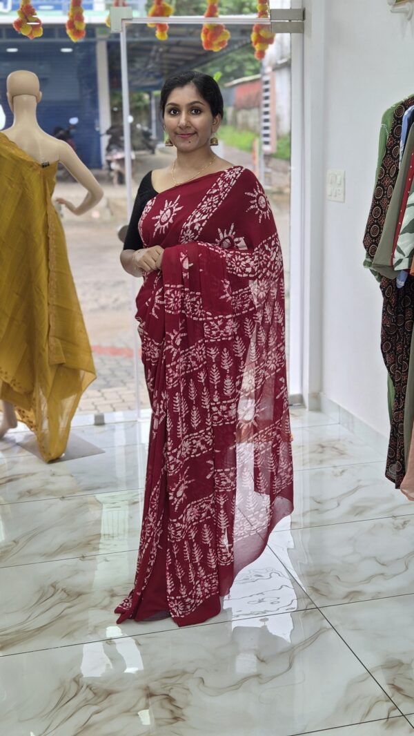 Crape georgette saree..CODE:SCG281