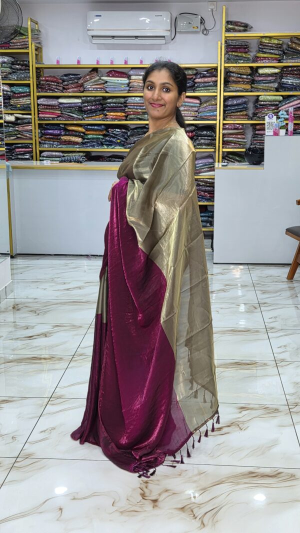 Tissue velvet organza saree..CODE:STV288
