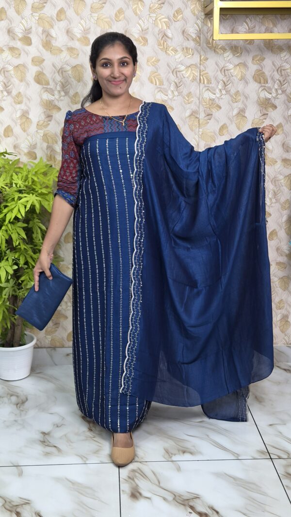 Semi rose silk salwar sets..CODE:SRS291