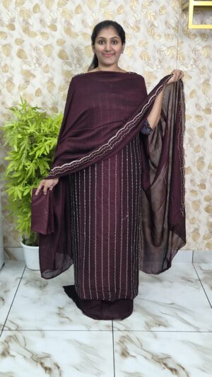 Semi rose silk salwar sets..CODE:SRS291