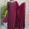 Semi rose silk salwar sets..CODE:SRS291