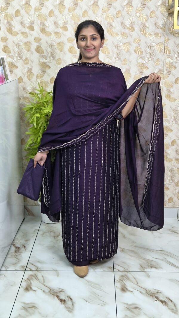 Semi rose silk salwar sets..CODE:SRS291