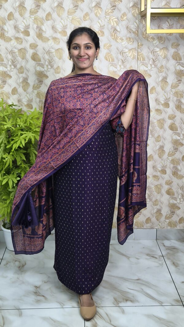 Semi rose silk salwar sets..CODE:SRS293