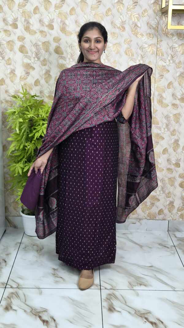 Semi rose silk salwar sets..CODE:SRS293