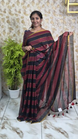 Mulcotton sarees..CODE:SMC318