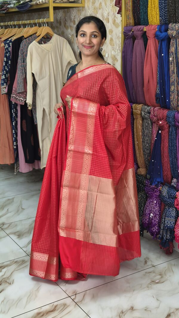 Kanji silk saree...CODE:SKS294