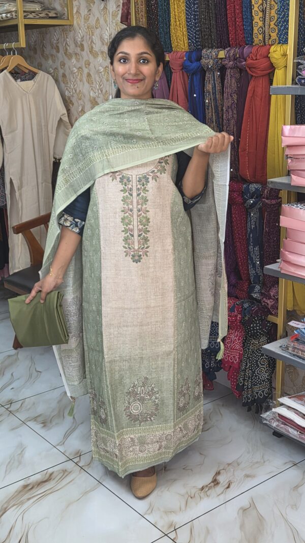 Semi chandheri salwar sets..CODE:SCS295