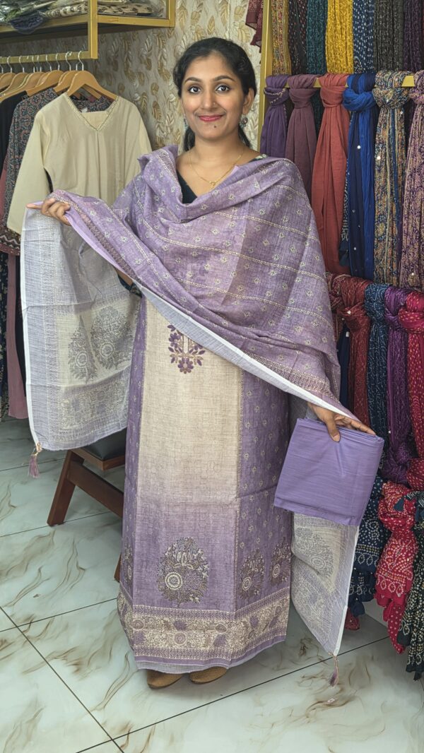 Semi chandheri salwar sets..CODE:SCS295