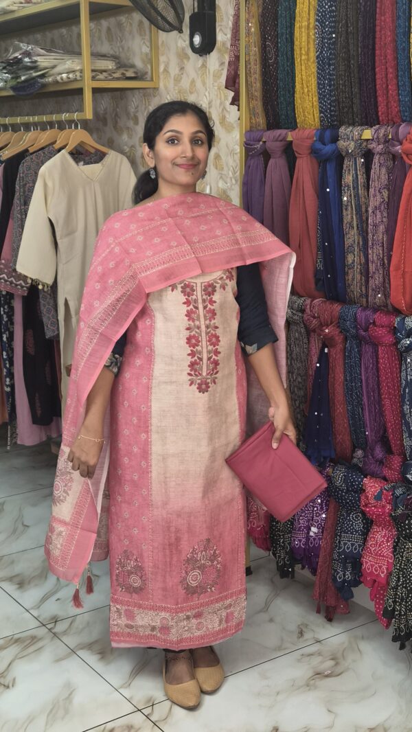 Semi chandheri salwar sets..CODE:SCS295