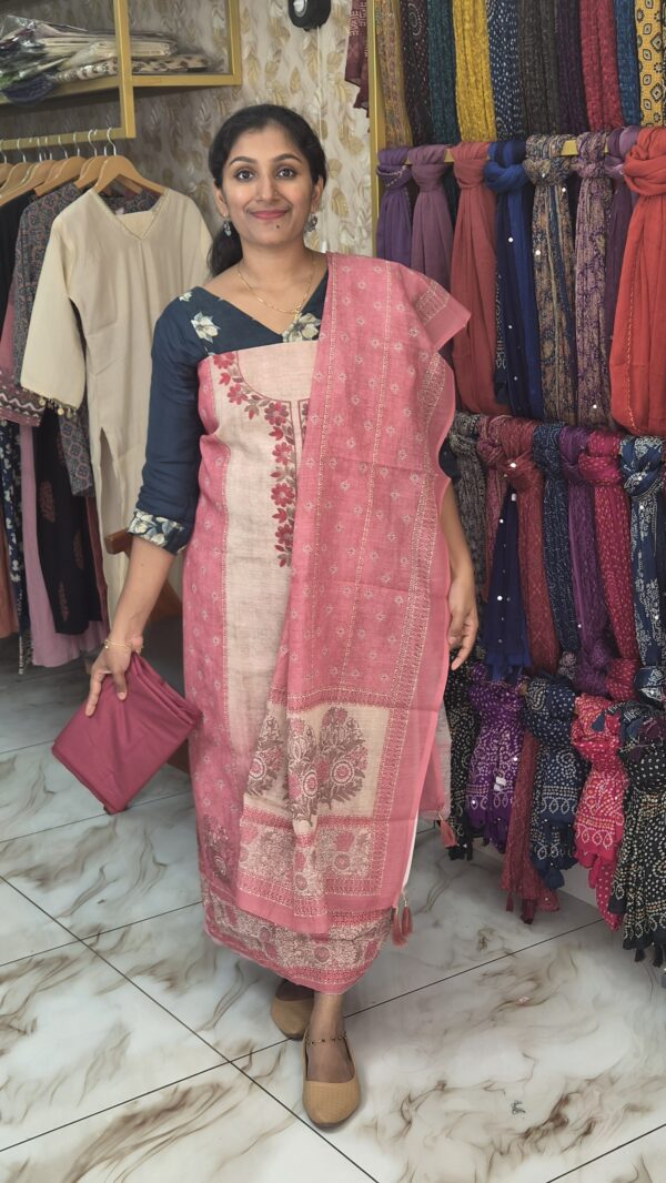Semi chandheri salwar sets..CODE:SCS295