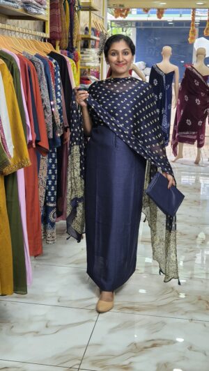 Semi rose silk salwar sets..CODE:SRS302