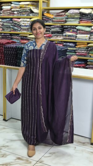 Semi rose silk salwar sets..CODE:SRS291