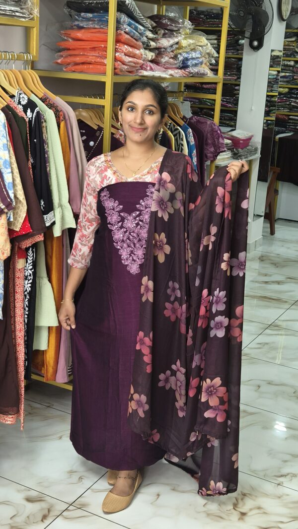 Semi rose silk salwar sets..CODE:SRS317
