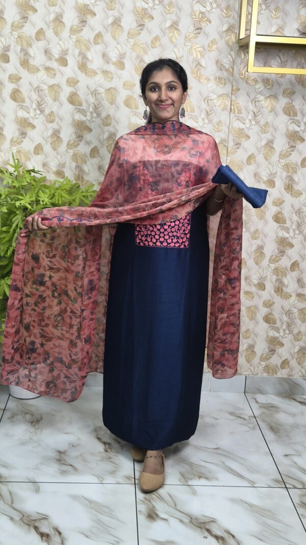 Semi rose silk salwar sets...CODE:SRS327