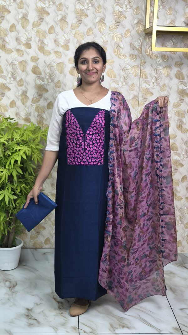 Semi rose silk salwar sets...CODE:SRS327