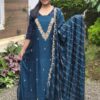Semi rose silk salwar sets..CODE:SRS339