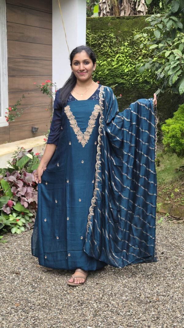 Semi rose silk salwar sets..CODE:SRS339