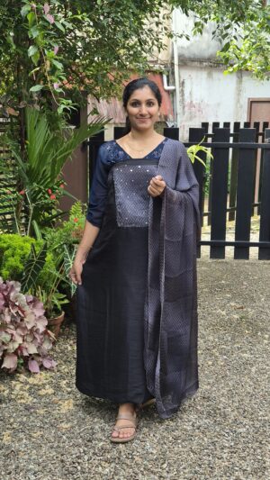 Semi rose silk salwar sets..CODE:SRS335